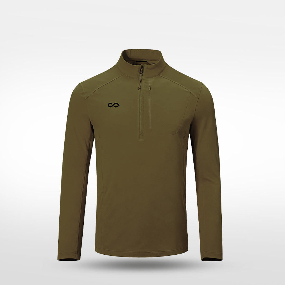 裏起毛ハーフジップウェア