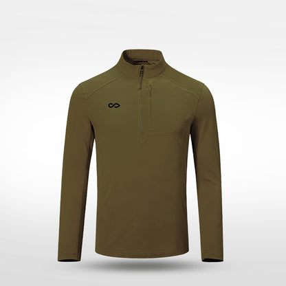 裏起毛ハーフジップウェア