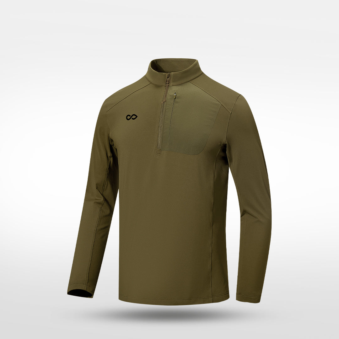 裏起毛ハーフジップウェア