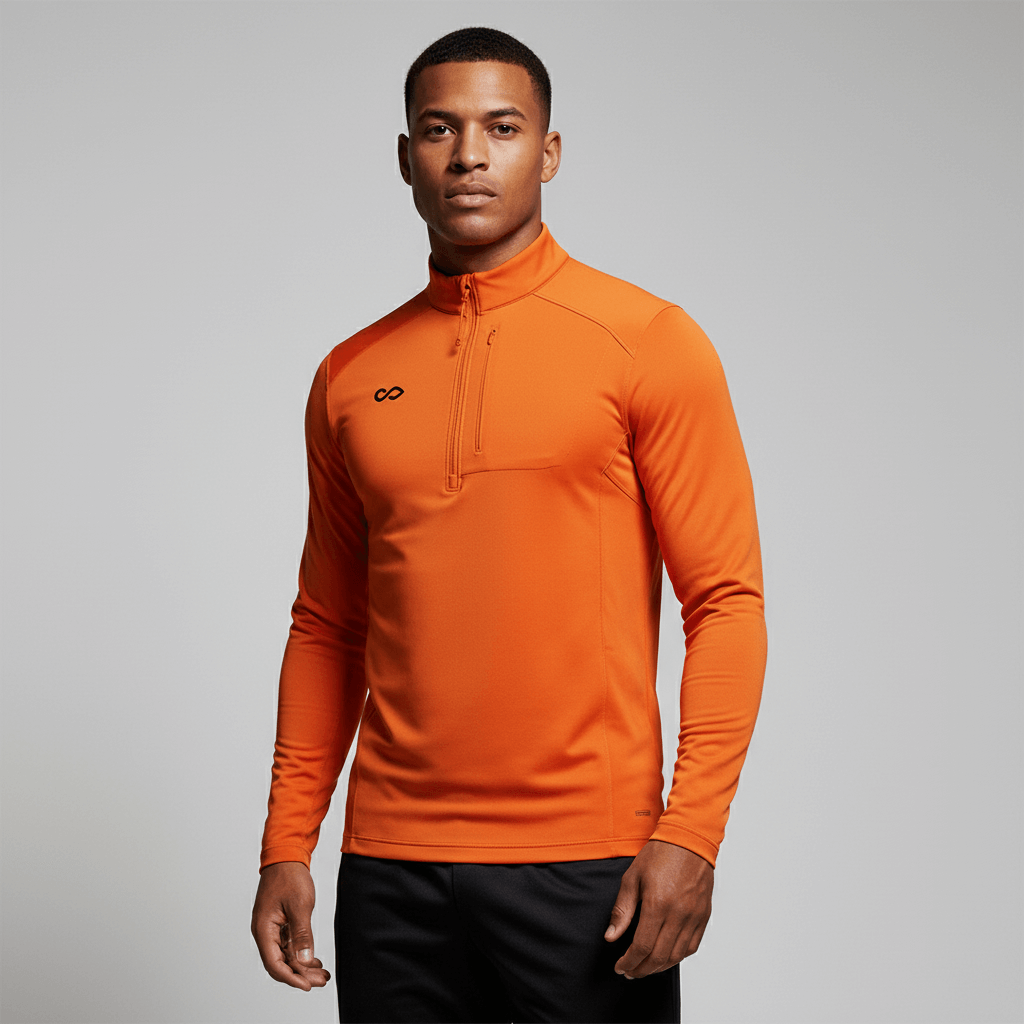 裏起毛ハーフジップウェア