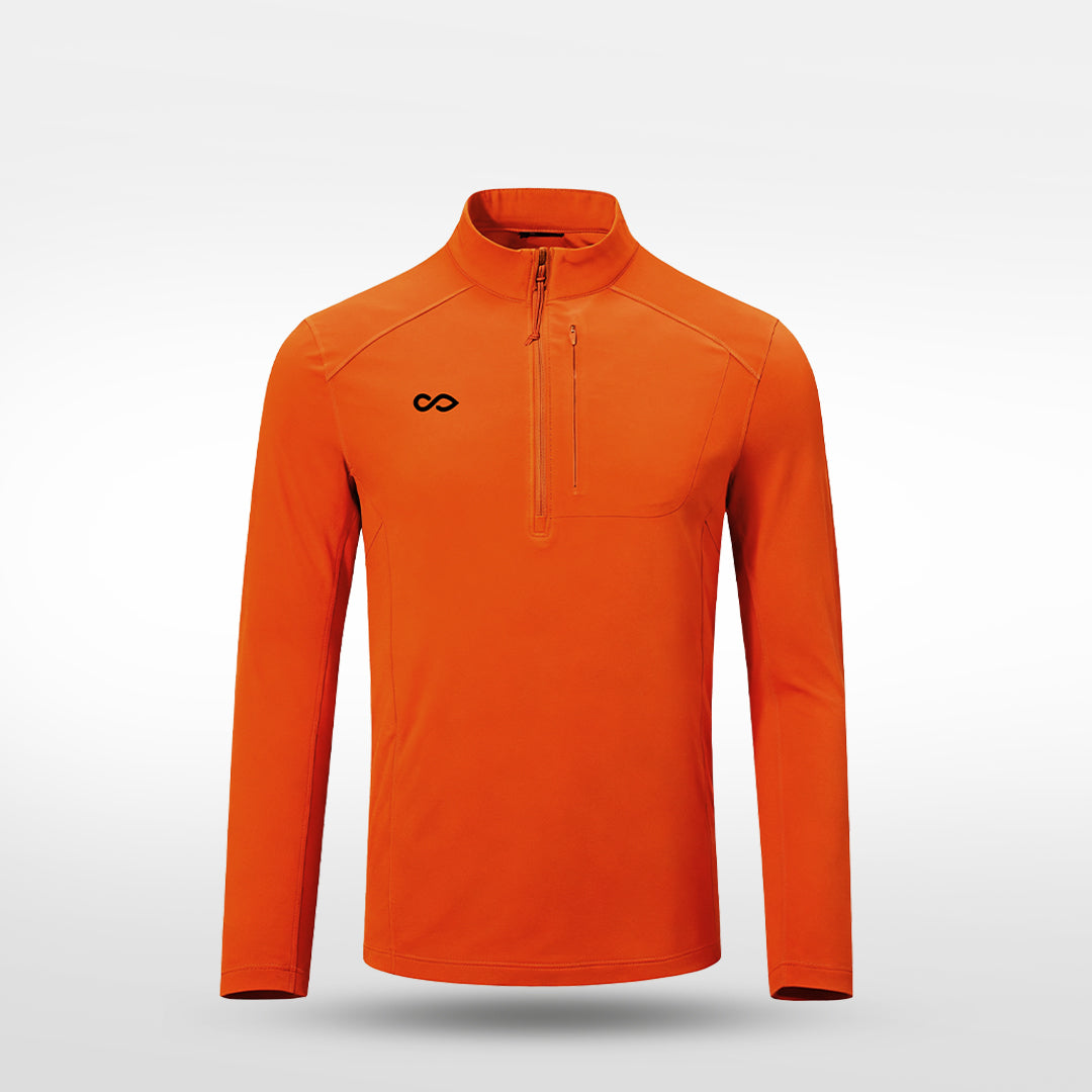 裏起毛ハーフジップウェア