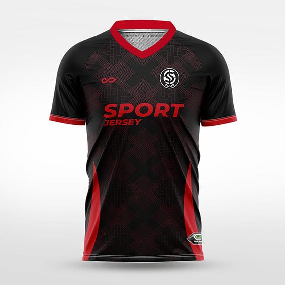 Cikers Sports black red / S Realm Racers - Custom Soccer Jersey for Men Sublimation - WS201GCFYJC3