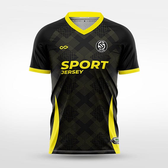 Cikers Sports black yellow / S Realm Racers - Custom Soccer Jersey for Men Sublimation - WS201GCFYJC3