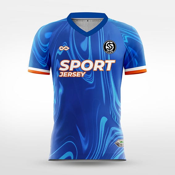 Cikers Sports blue / S Ripple Vein - Custom Soccer Jersey for Men Sublimation - WS201GCLW3