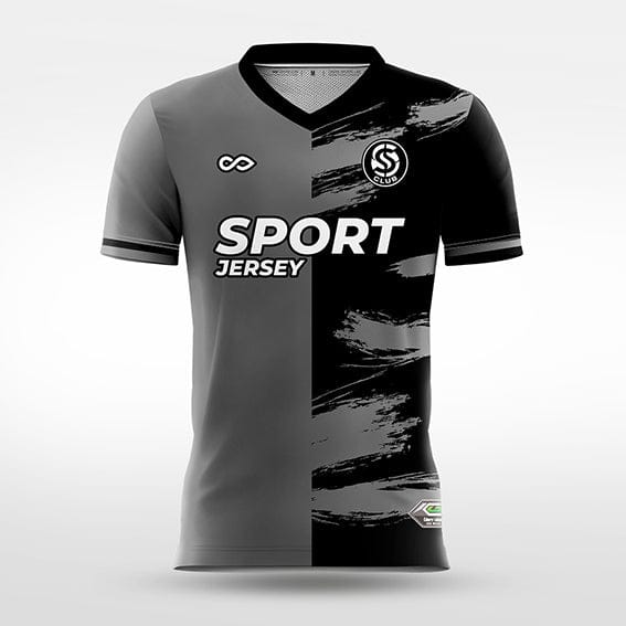 Cikers Sports gray black / S Wave Cutter - Custom Soccer Jersey for Men Sublimation - WS201GCZL3