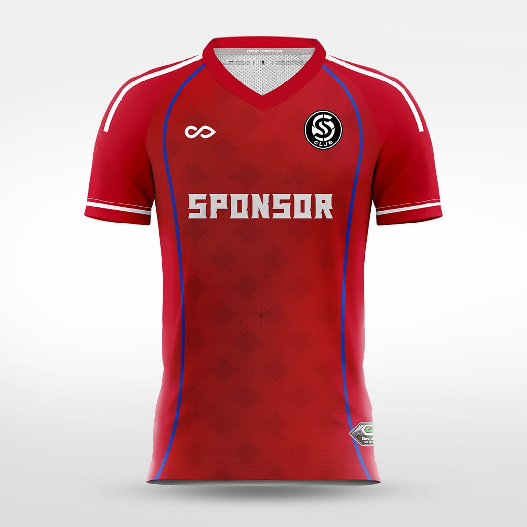 Cikers Sports red / S Diamond Array - Custom Soccer Jersey for Men Sublimation - WS201GCLD3