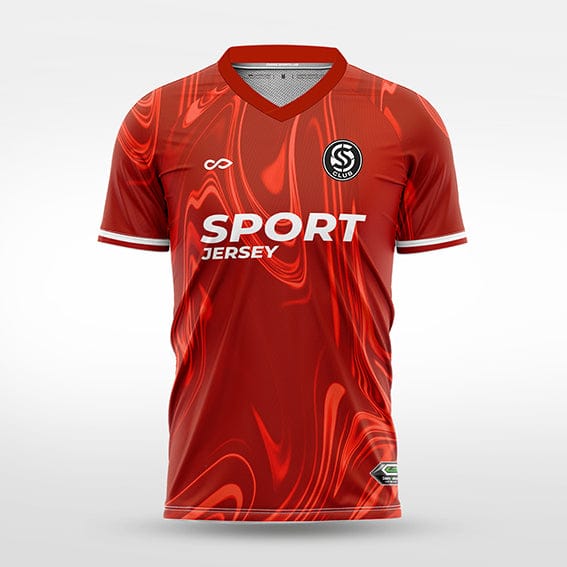Cikers Sports red / S Ripple Vein - Custom Soccer Jersey for Men Sublimation - WS201GCLW3