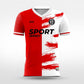 Cikers Sports red white / S Wave Cutter - Custom Soccer Jersey for Men Sublimation - WS201GCZL3
