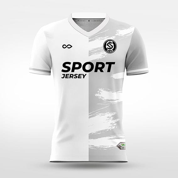 Cikers Sports white gray / S Wave Cutter - Custom Soccer Jersey for Men Sublimation - WS201GCZL3