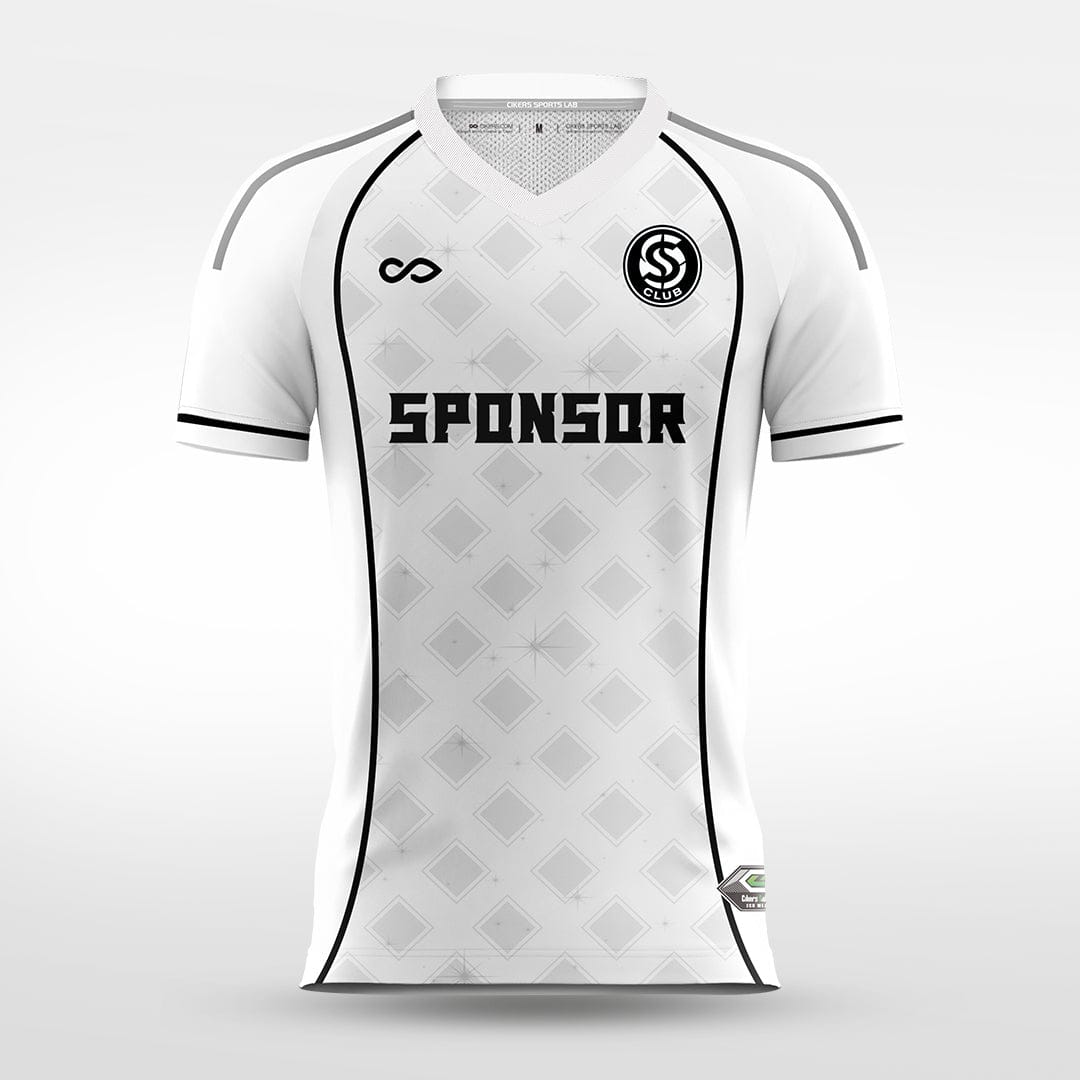 Cikers Sports white / S Diamond Array - Custom Soccer Jersey for Men Sublimation - WS201GCLD3