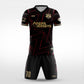 XTeamwear Soccer Uniforms black / S Raging Bolt - Custom Soccer Jerseys Kit Sublimated for Team - WS204GCKB3