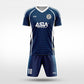 XTeamwear Soccer Uniforms blue / S Horizontal Ripple - Custom Soccer Jerseys Kit Sublimated for Team - WS204GCHY3