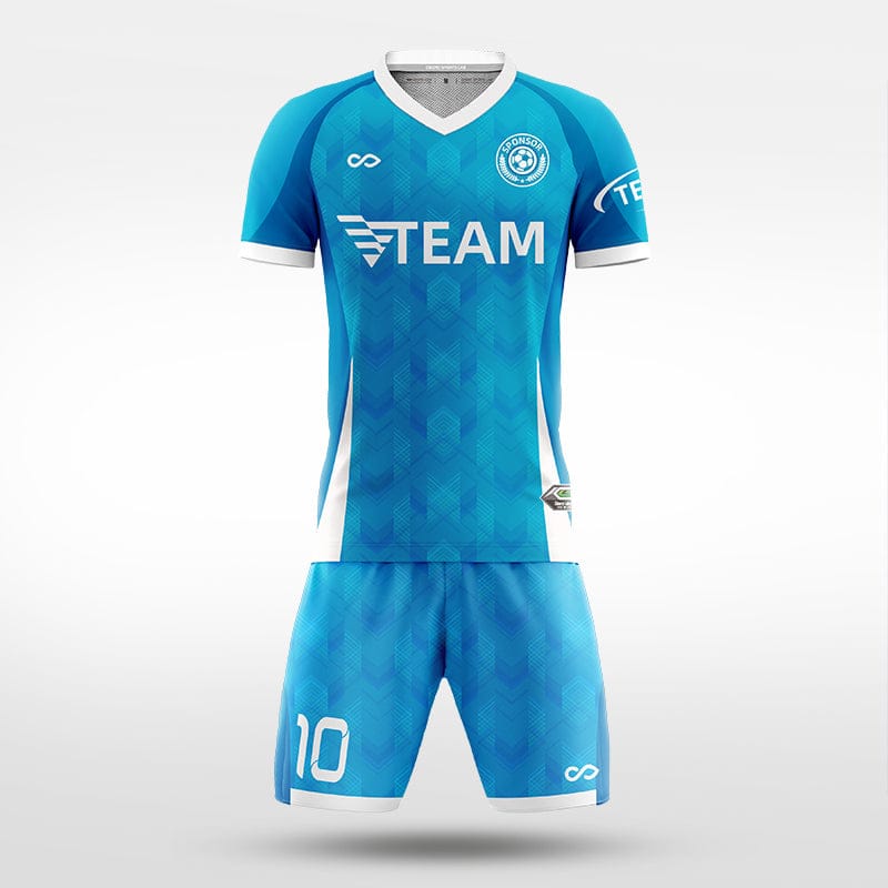 XTeamwear Soccer Uniforms blue / S Layered Peaks - Custom Soccer Jerseys Kit Sublimated for Team - WS204GCCL3
