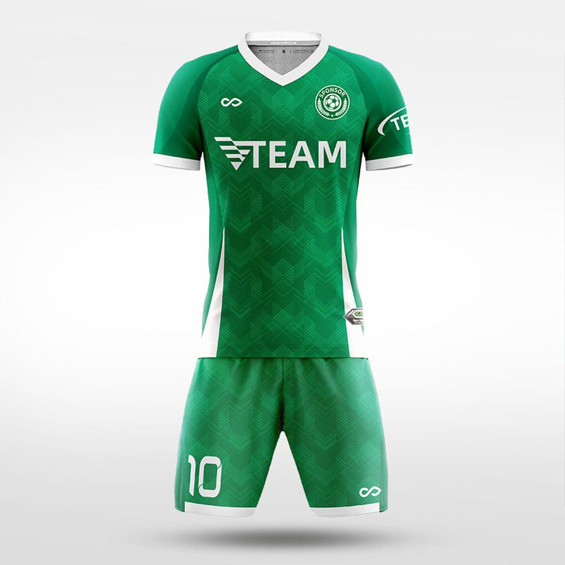 XTeamwear Soccer Uniforms green / S Layered Peaks - Custom Soccer Jerseys Kit Sublimated for Team - WS204GCCL3