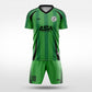 XTeamwear Soccer Uniforms green / S Longitudinal edge - Custom Soccer Jerseys Kit Sublimated for Team - WS204GCZL3