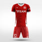 XTeamwear Soccer Uniforms red / S Layered Peaks - Custom Soccer Jerseys Kit Sublimated for Team - WS204GCCL3