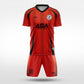 XTeamwear Soccer Uniforms red / S Vertical Ridge - Custom Soccer Jerseys Kit Sublimated for Team - WS204GCZL3