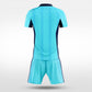 XTeamwear Soccer Uniforms Split Jade - Custom Soccer Jerseys Kit Sublimated for Team - WS204GCLC3