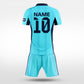 XTeamwear Soccer Uniforms Split Jade - Custom Soccer Jerseys Kit Sublimated for Team - WS204GCLC3