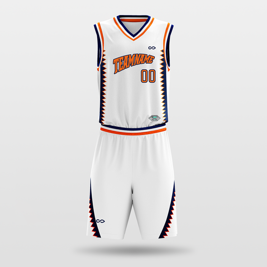 Tiger teeth- sublimated basketball jersey set BK016