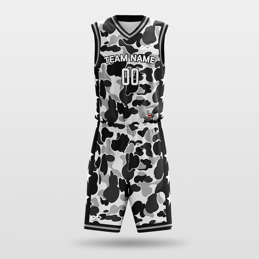 snow leopard- sublimated basketball jersey set BK009