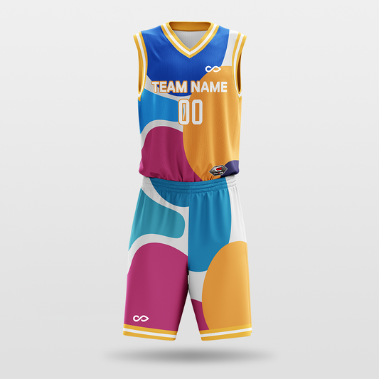 Rainbow candy- sublimated basketball jersey set BK013